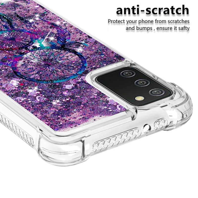 Capa Para Samsung Galaxy A03s Apanhador De Sonhos Glitter