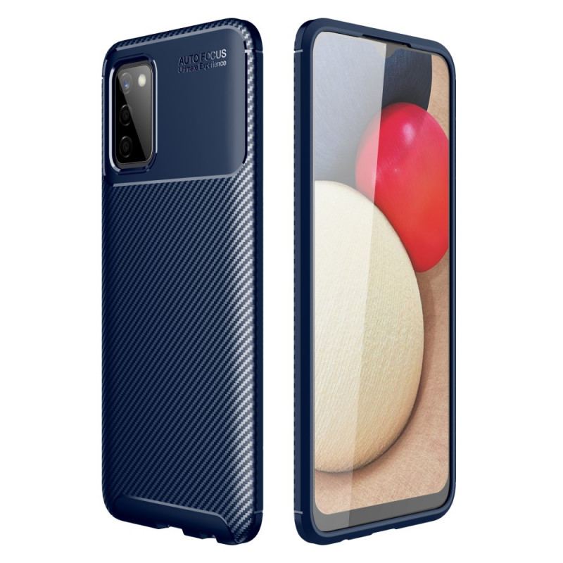 Capa Para Samsung Galaxy A03s Fibra De Carbono Flexível