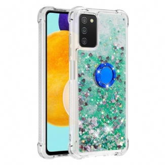 Capa Para Samsung Galaxy A03s Lantejoulas Com Suporte De Anel