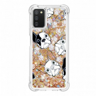 Capa Para Samsung Galaxy A03s Mr Dog Lantejoulas