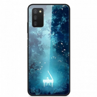 Capa Para Samsung Galaxy A03s Piano De Vidro Temperado À Noite