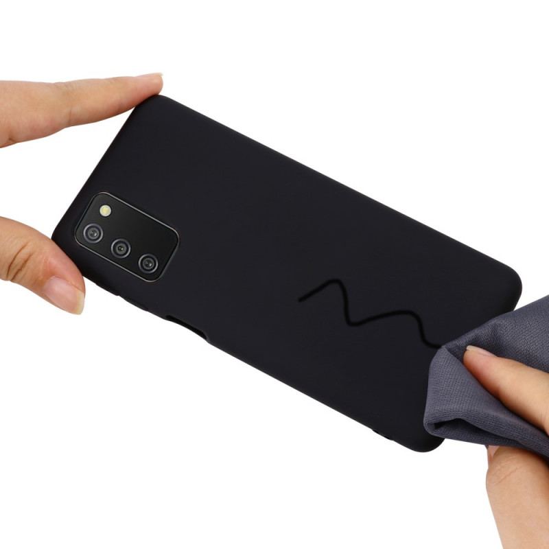 Capa Para Samsung Galaxy A03s Silicone Líquido Com Cordão