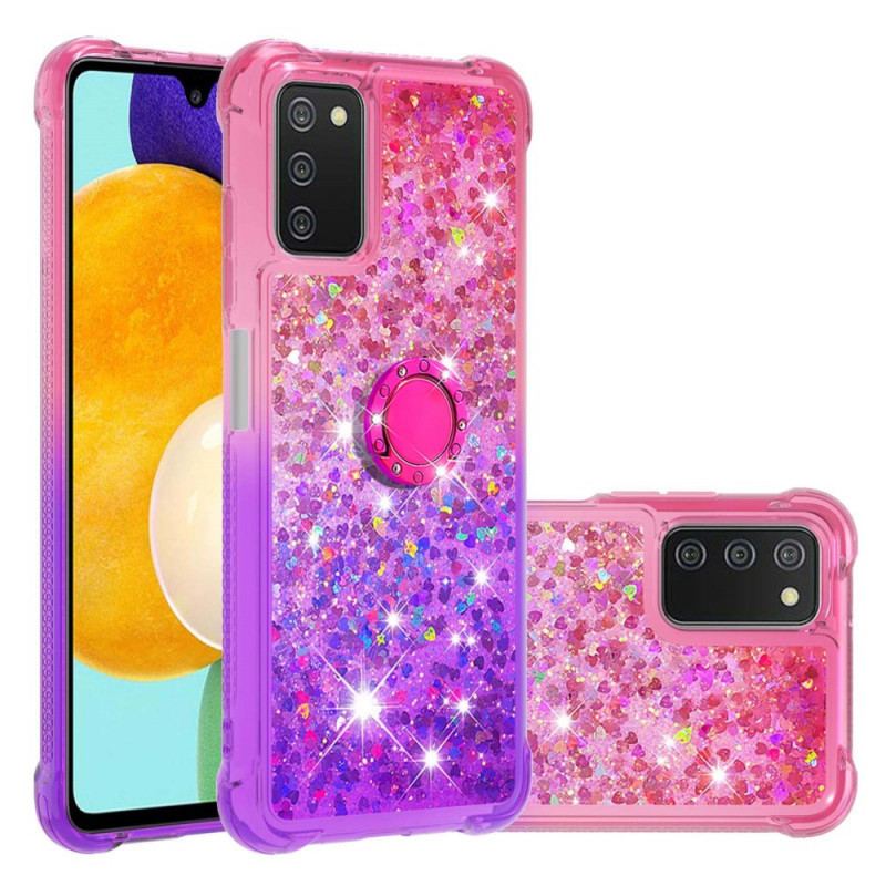 Capa Para Samsung Galaxy A03s Suporte De Anel Glitter