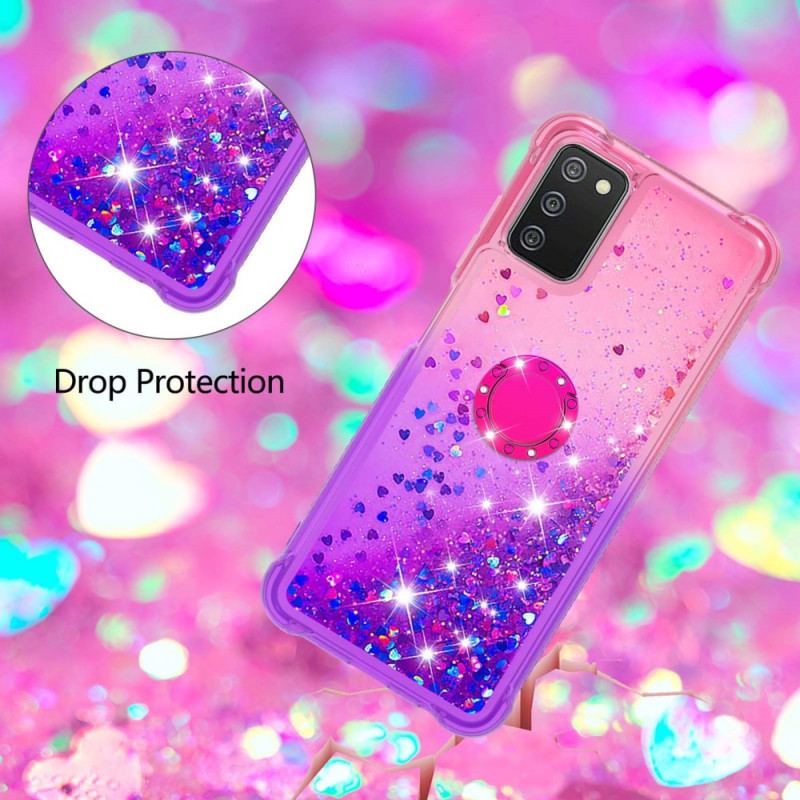 Capa Para Samsung Galaxy A03s Suporte De Anel Glitter