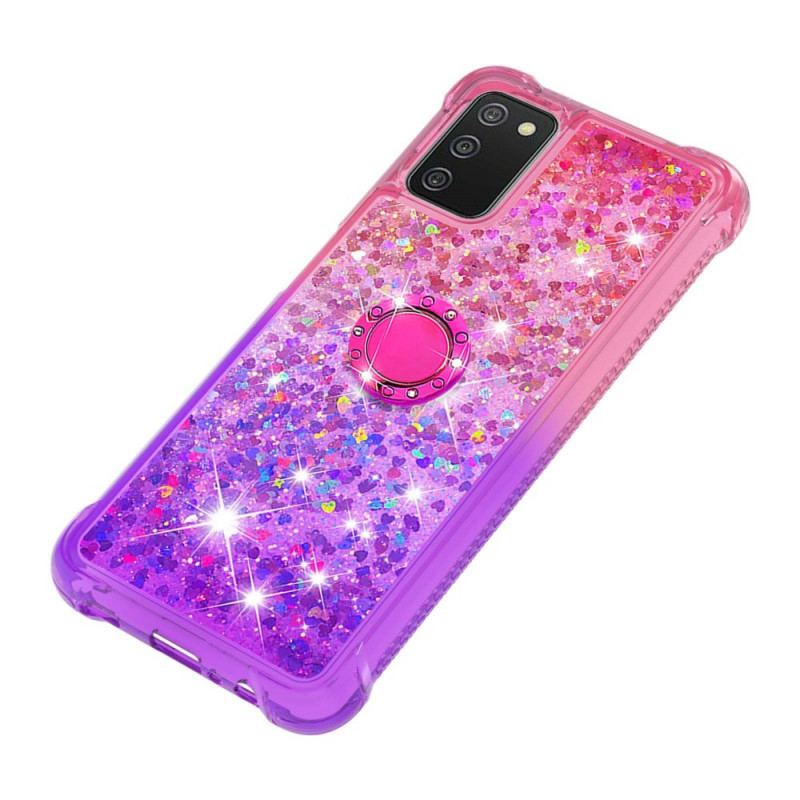 Capa Para Samsung Galaxy A03s Suporte De Anel Glitter