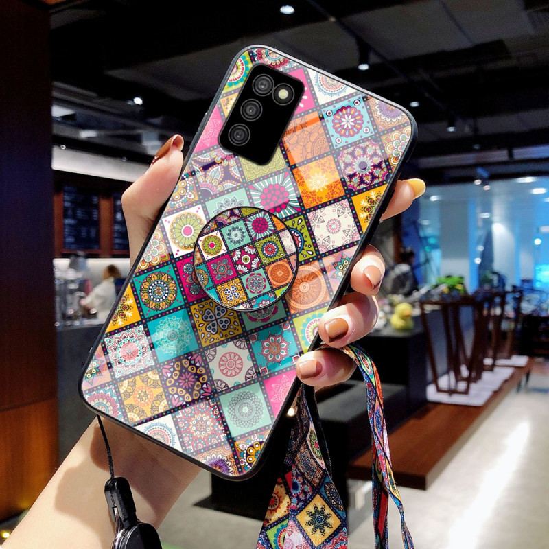 Capa Para Samsung Galaxy A03s Suporte Magnético Patchwork