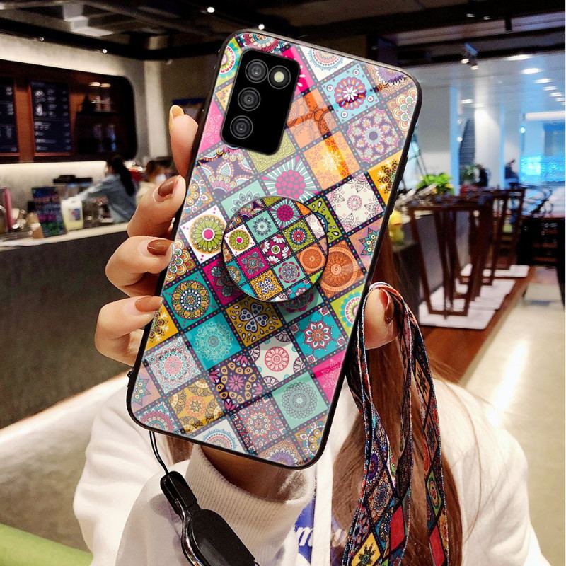 Capa Para Samsung Galaxy A03s Suporte Magnético Patchwork