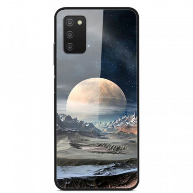 Capa Para Samsung Galaxy A03s Vidro Temperado Da Lua Espacial