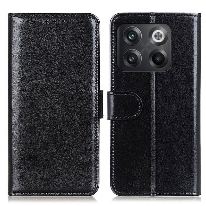 Capa De Couro Para OnePlus 10T 5G Couro Envernizado Falso