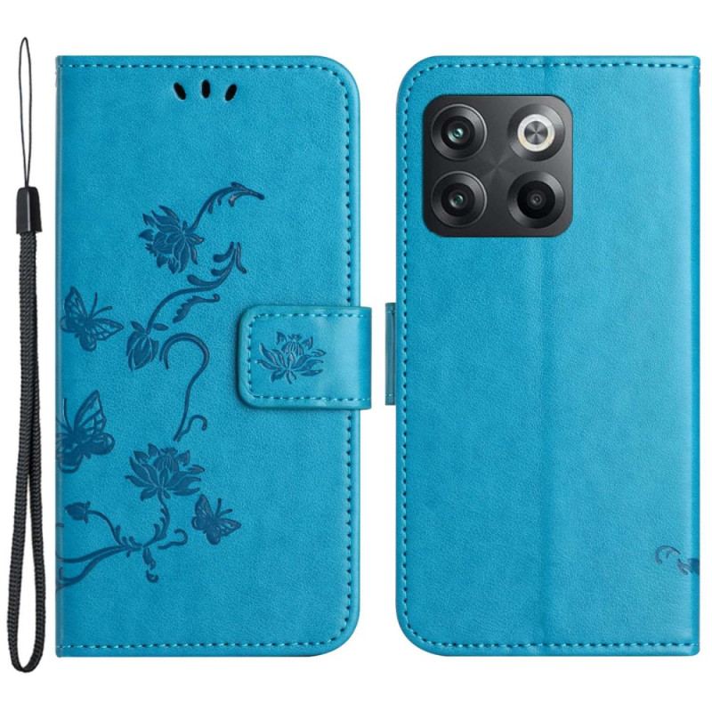 Capa Em Pele Para OnePlus 10T 5G Floral