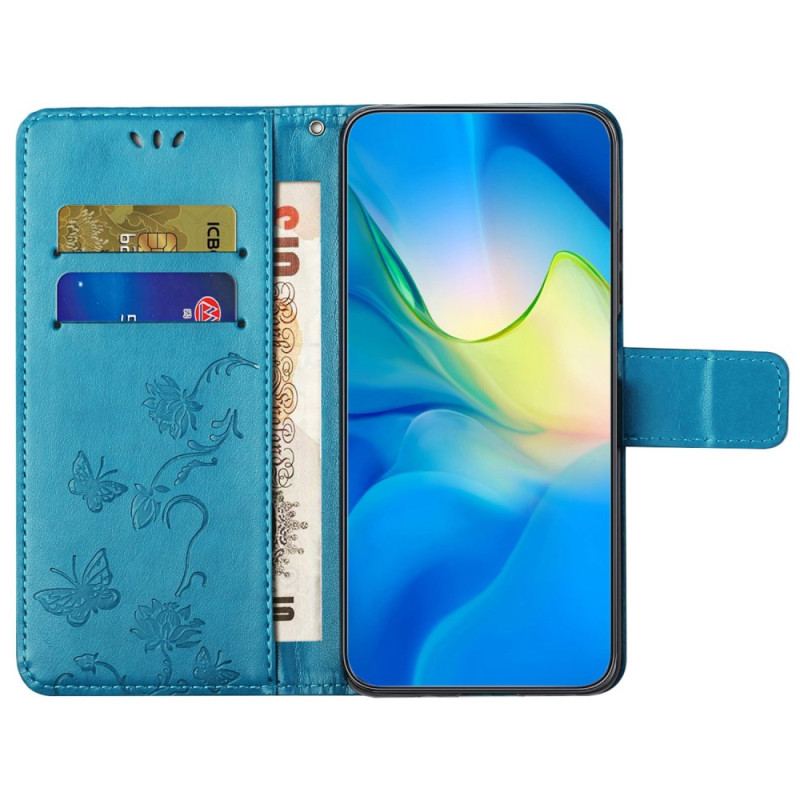 Capa Em Pele Para OnePlus 10T 5G Floral