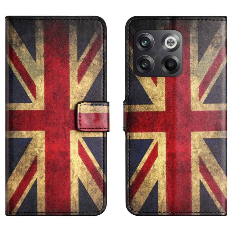 Capa Flip Para OnePlus 10T 5G Bandeira Inglesa Vintage