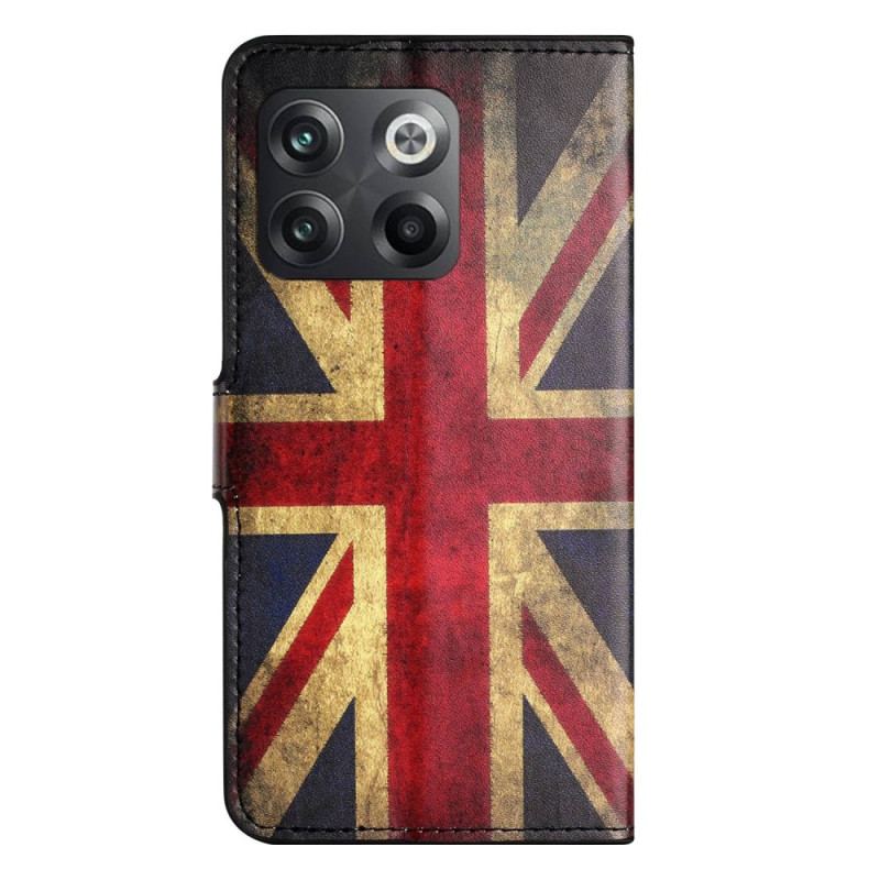 Capa Flip Para OnePlus 10T 5G Bandeira Inglesa Vintage