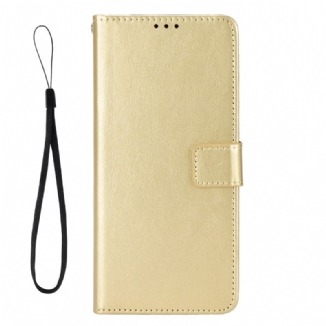 Capa Flip Para OnePlus 10T 5G De Cordão Couro Sintético Chamativo Com Alça