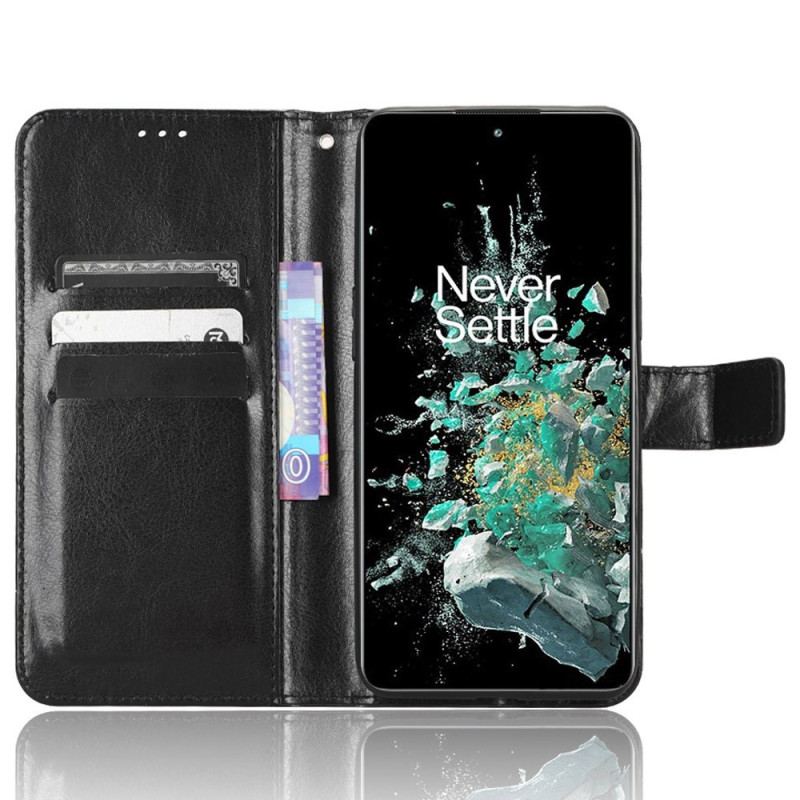 Capa Flip Para OnePlus 10T 5G De Cordão Couro Sintético Chamativo Com Alça