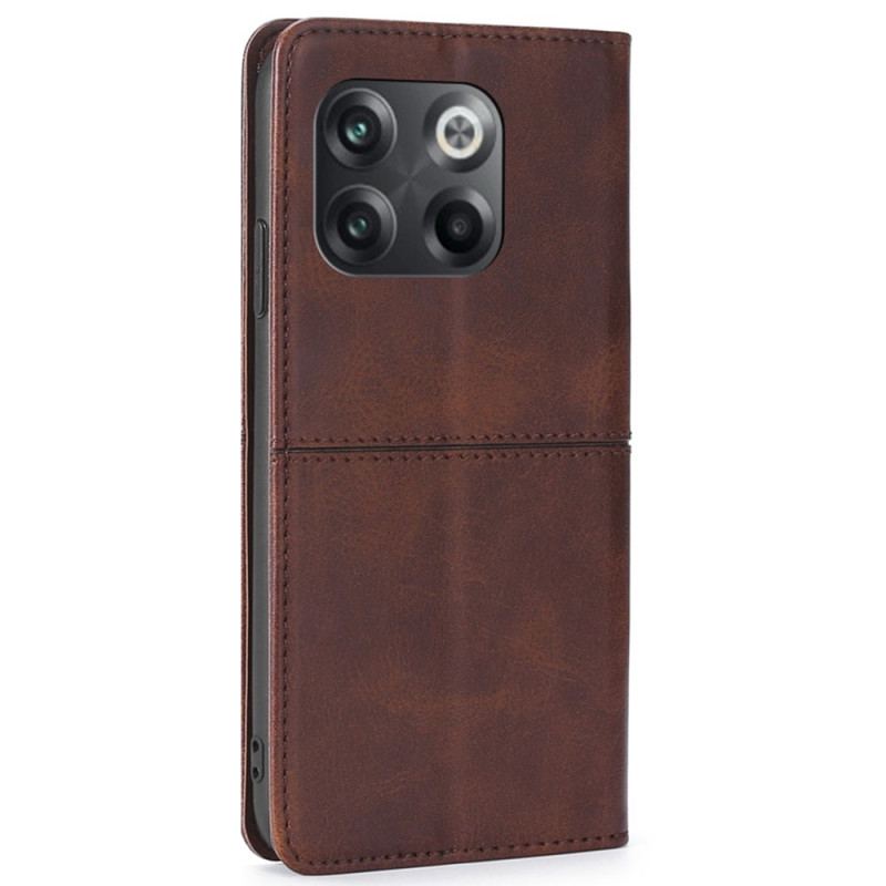 Capa Flip Para OnePlus 10T 5G Costura De Couro Falso