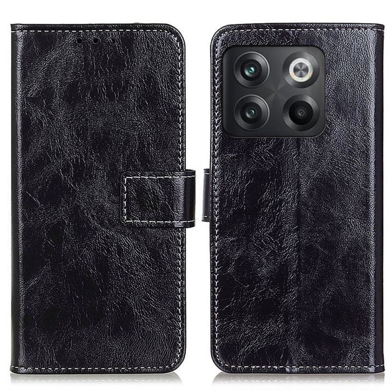 Capa Flip Para OnePlus 10T 5G Couro Sintético Brilhante