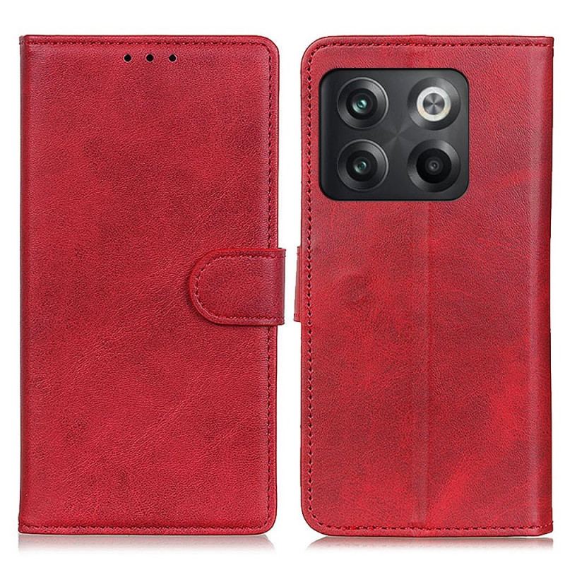 Capa Flip Para OnePlus 10T 5G Couro Sintético Fosco