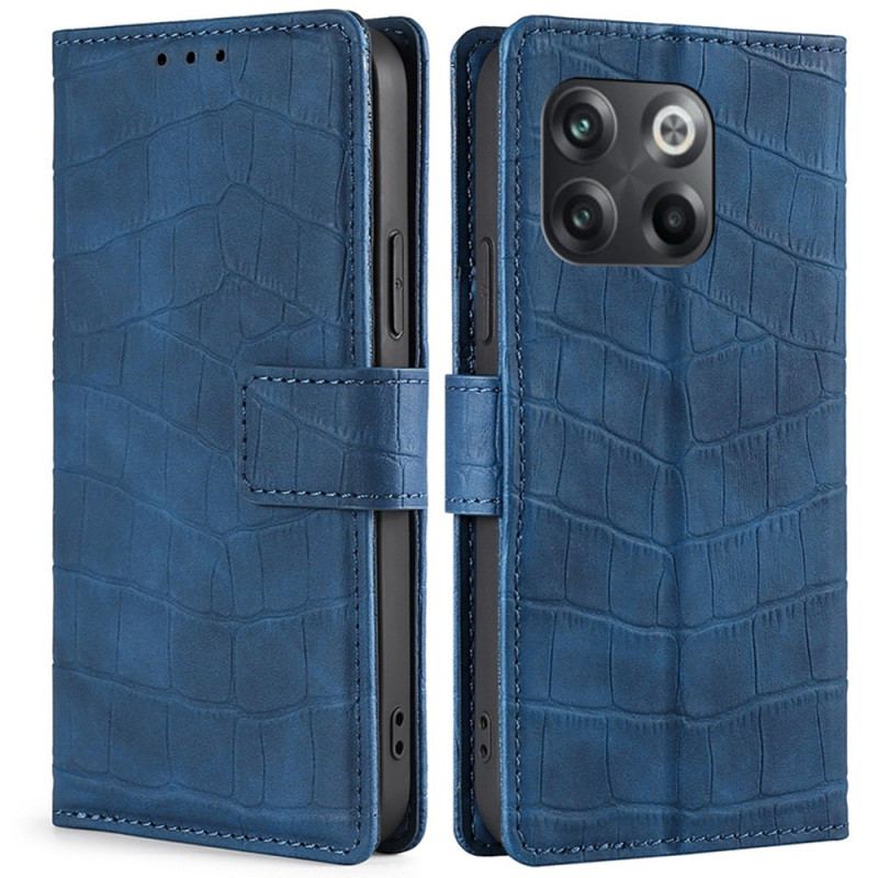 Capa Flip Para OnePlus 10T 5G Crocodilo