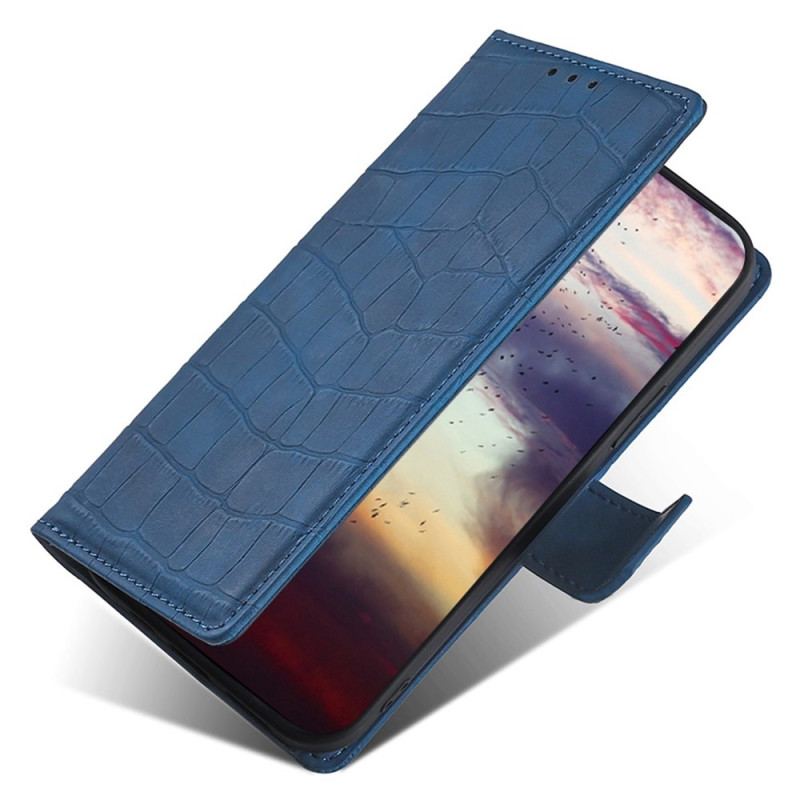 Capa Flip Para OnePlus 10T 5G Crocodilo