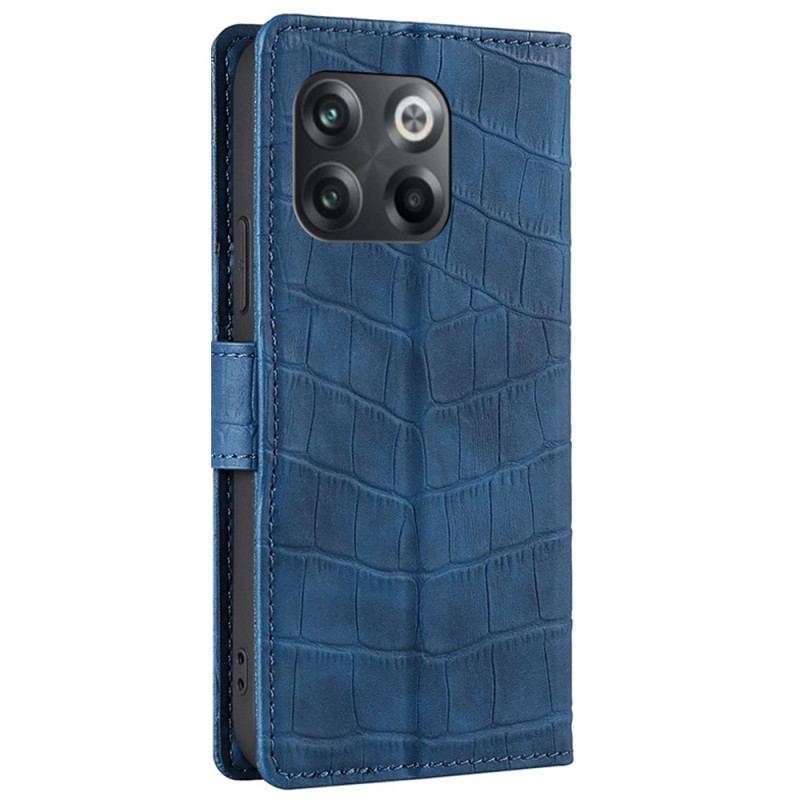 Capa Flip Para OnePlus 10T 5G Crocodilo