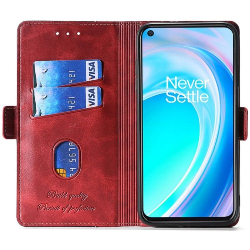 Capa Flip Para OnePlus 10T 5G Efeito De Couro De Dois Tons