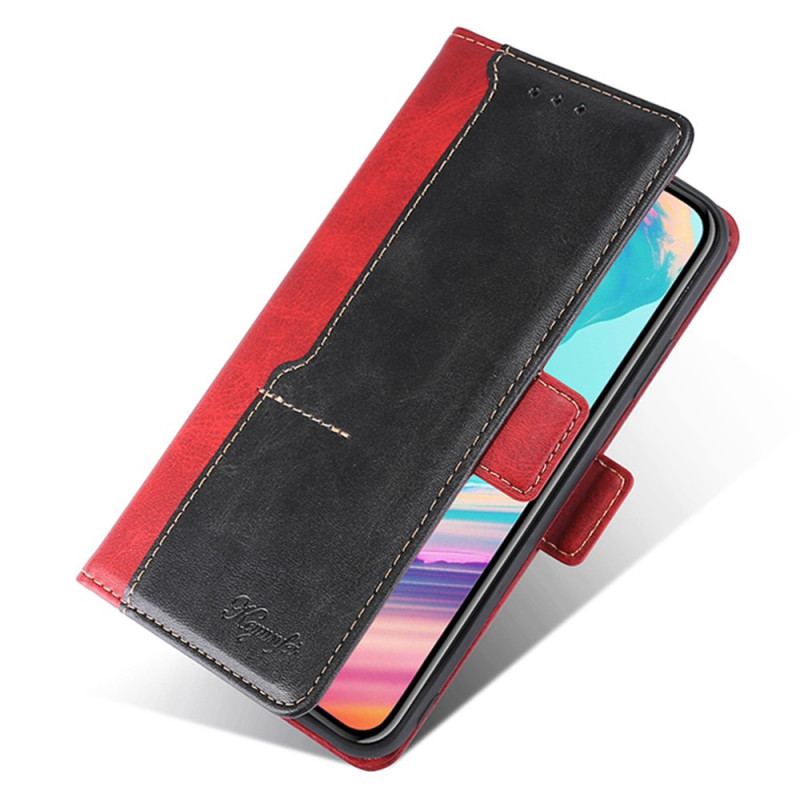 Capa Flip Para OnePlus 10T 5G Efeito De Couro De Dois Tons