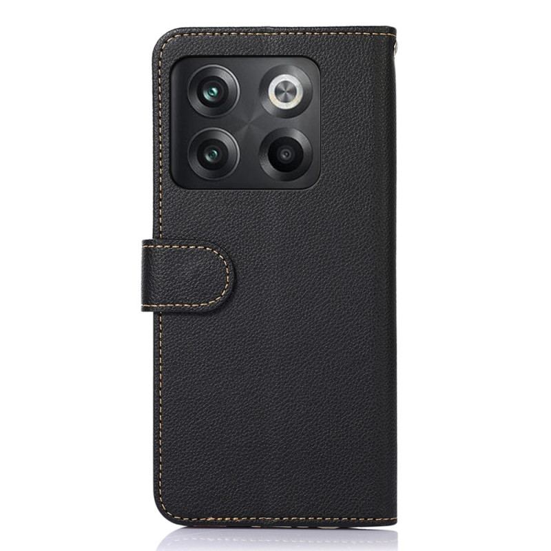 Capa Flip Para OnePlus 10T 5G Estilo Lichia Rfid Khazneh