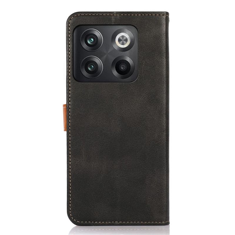 Capa Flip Para OnePlus 10T 5G Fecho Dourado Bicolor Khazneh