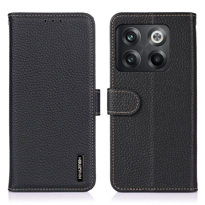 Capa Flip Para OnePlus 10T 5G Khazneh Lichia Couro