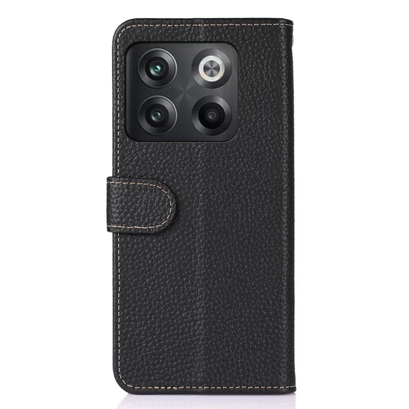 Capa Flip Para OnePlus 10T 5G Khazneh Lichia Couro