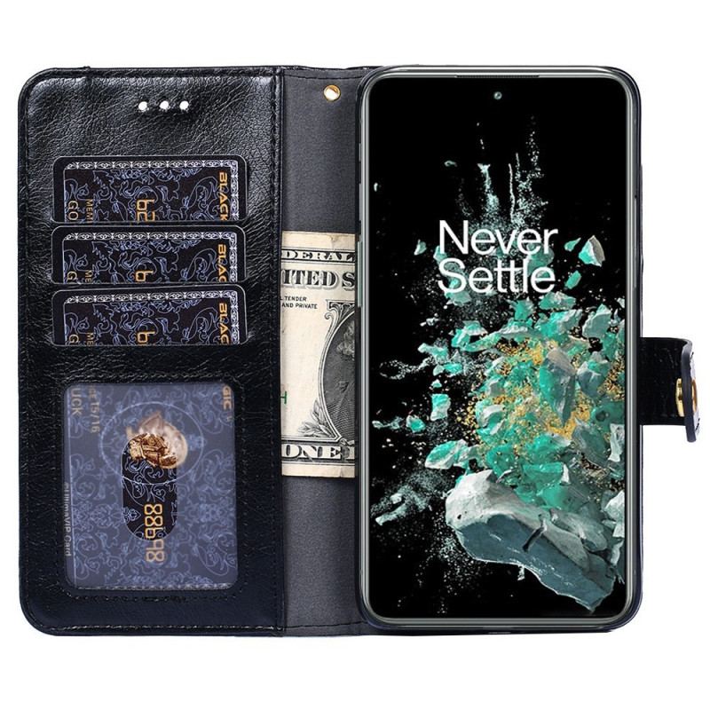 Capa Flip Para OnePlus 10T 5G Porta-moedas Frontal