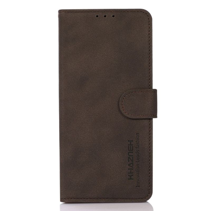 Capa Folio Para OnePlus 10T 5G Khazneh Moda Efeito Couro