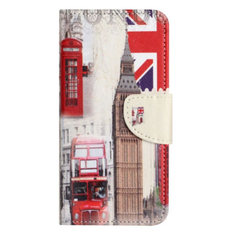 Capa Folio Para OnePlus 10T 5G Vida Em Londres