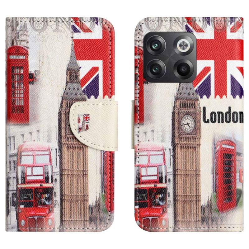 Capa Folio Para OnePlus 10T 5G Vida Em Londres