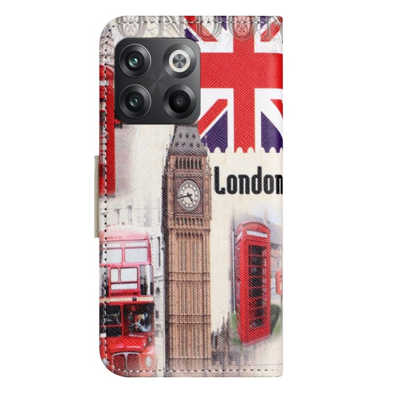 Capa Folio Para OnePlus 10T 5G Vida Em Londres