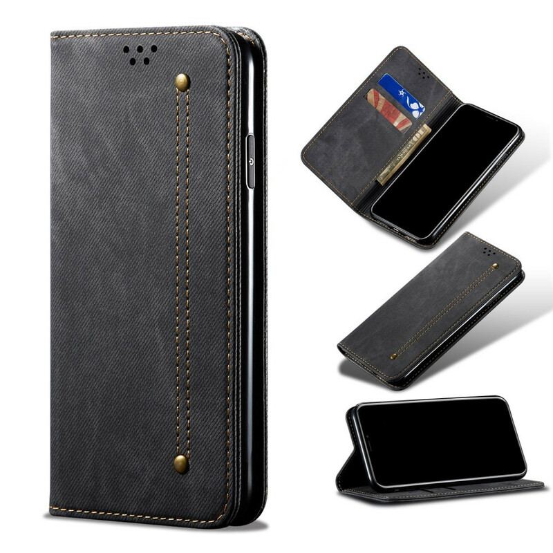 Capa De Celular Para Samsung Galaxy A31 Flip Tecido Jeans