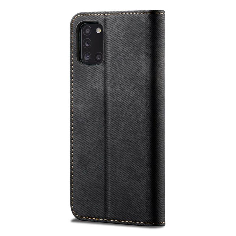 Capa De Celular Para Samsung Galaxy A31 Flip Tecido Jeans