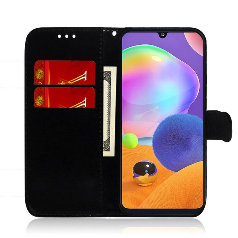 Capa De Couro Para Samsung Galaxy A31 Cor Pura