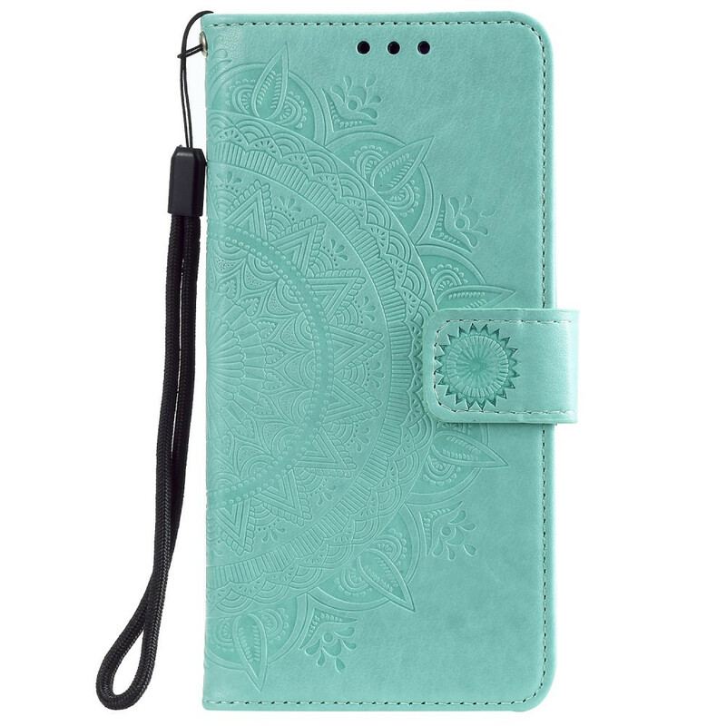 Capa De Couro Para Samsung Galaxy A31 Mandala Do Sol