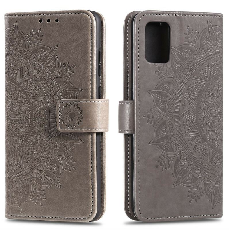 Capa De Couro Para Samsung Galaxy A31 Mandala Do Sol