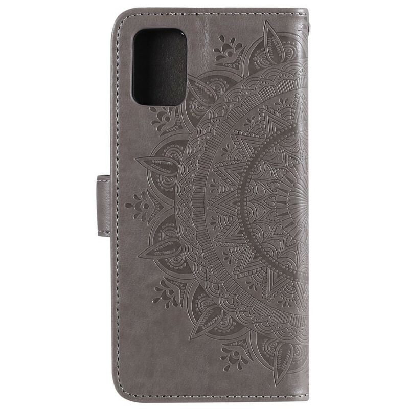 Capa De Couro Para Samsung Galaxy A31 Mandala Do Sol