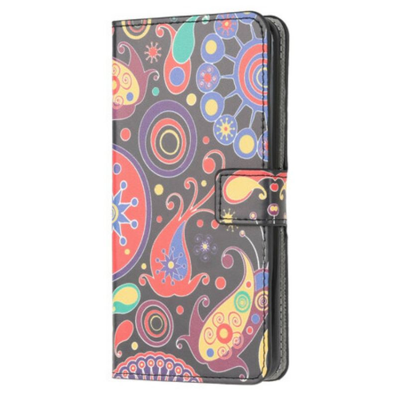 Capa Em Pele Para Samsung Galaxy A31 Desenhos Da Galáxia