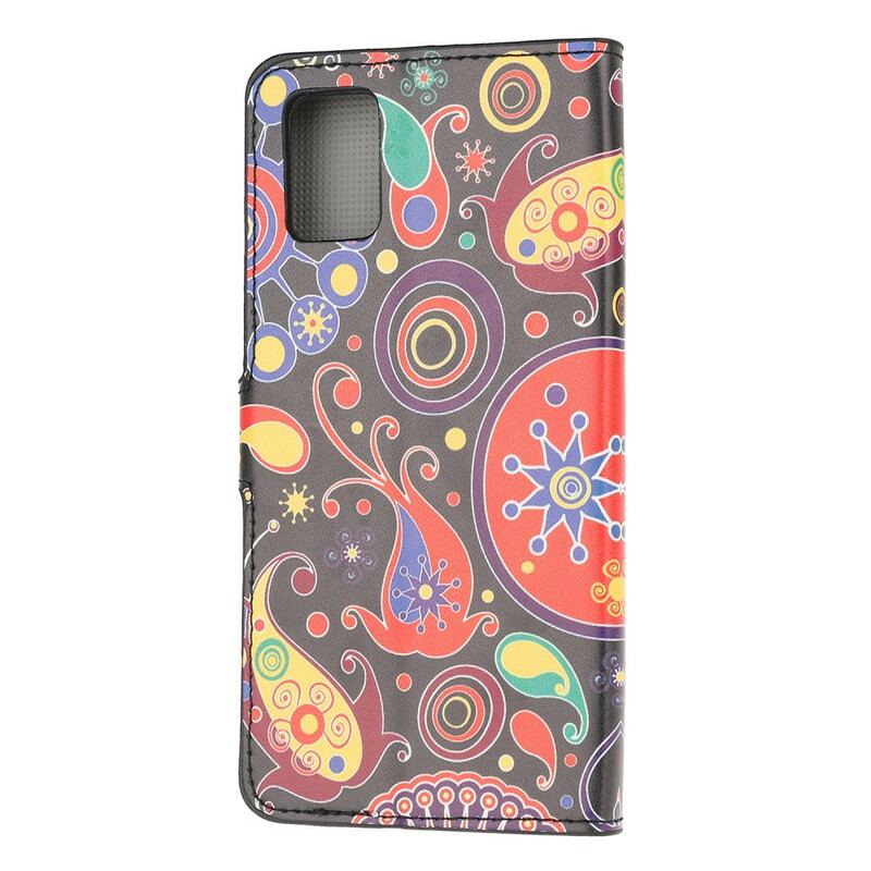 Capa Em Pele Para Samsung Galaxy A31 Desenhos Da Galáxia