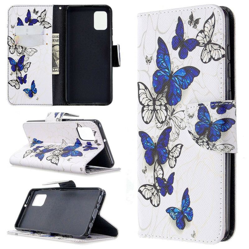 Capa Flip Para Samsung Galaxy A31 Borboletas