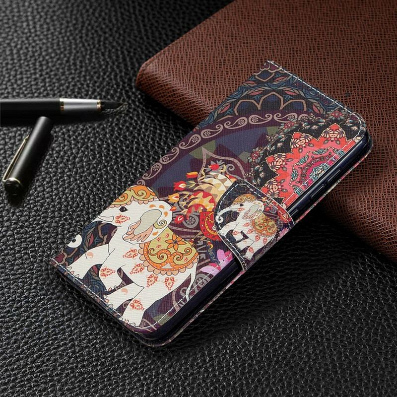 Capa Flip Para Samsung Galaxy A31 Elefante Indiano