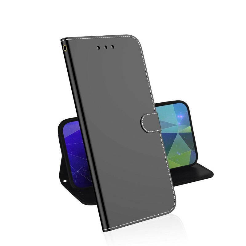 Capa Flip Para Samsung Galaxy A31 Capa De Espelho De Couro Sintético