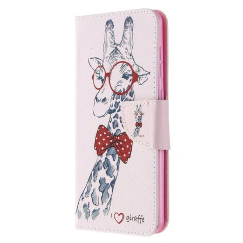 Capa Flip Para Samsung Galaxy A31 Girafa Inteligente