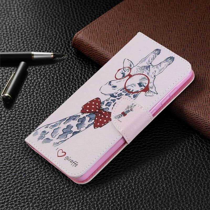 Capa Flip Para Samsung Galaxy A31 Girafa Inteligente