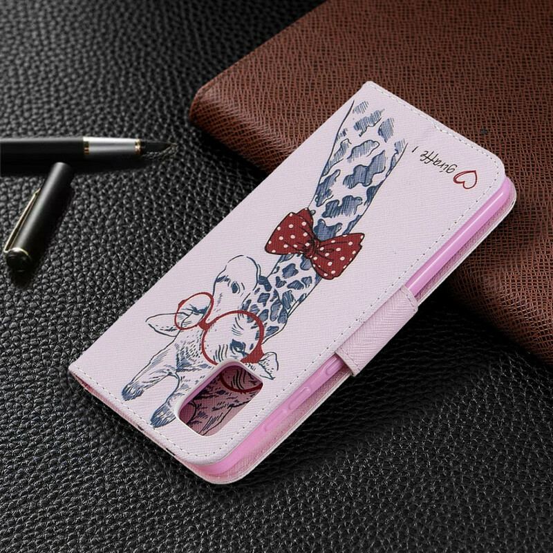 Capa Flip Para Samsung Galaxy A31 Girafa Inteligente